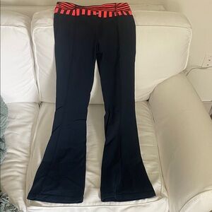 lululemon athletica Black and Red Leggings